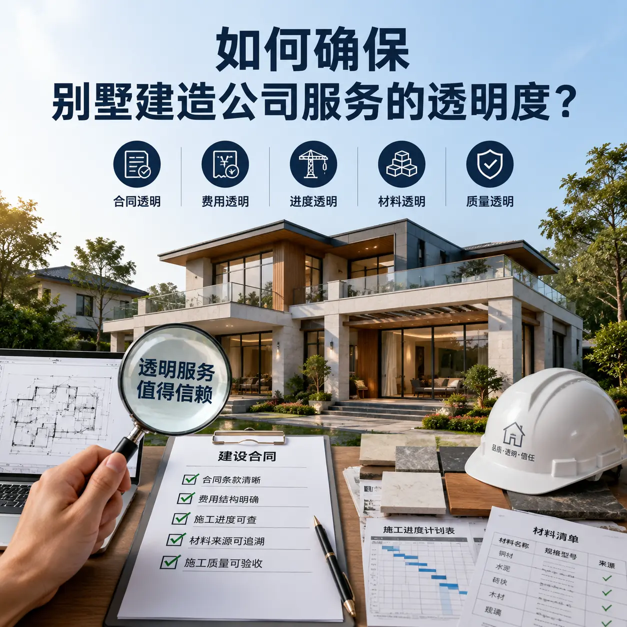 在 贞丰 如何确保别墅建造公司服务的透明度？