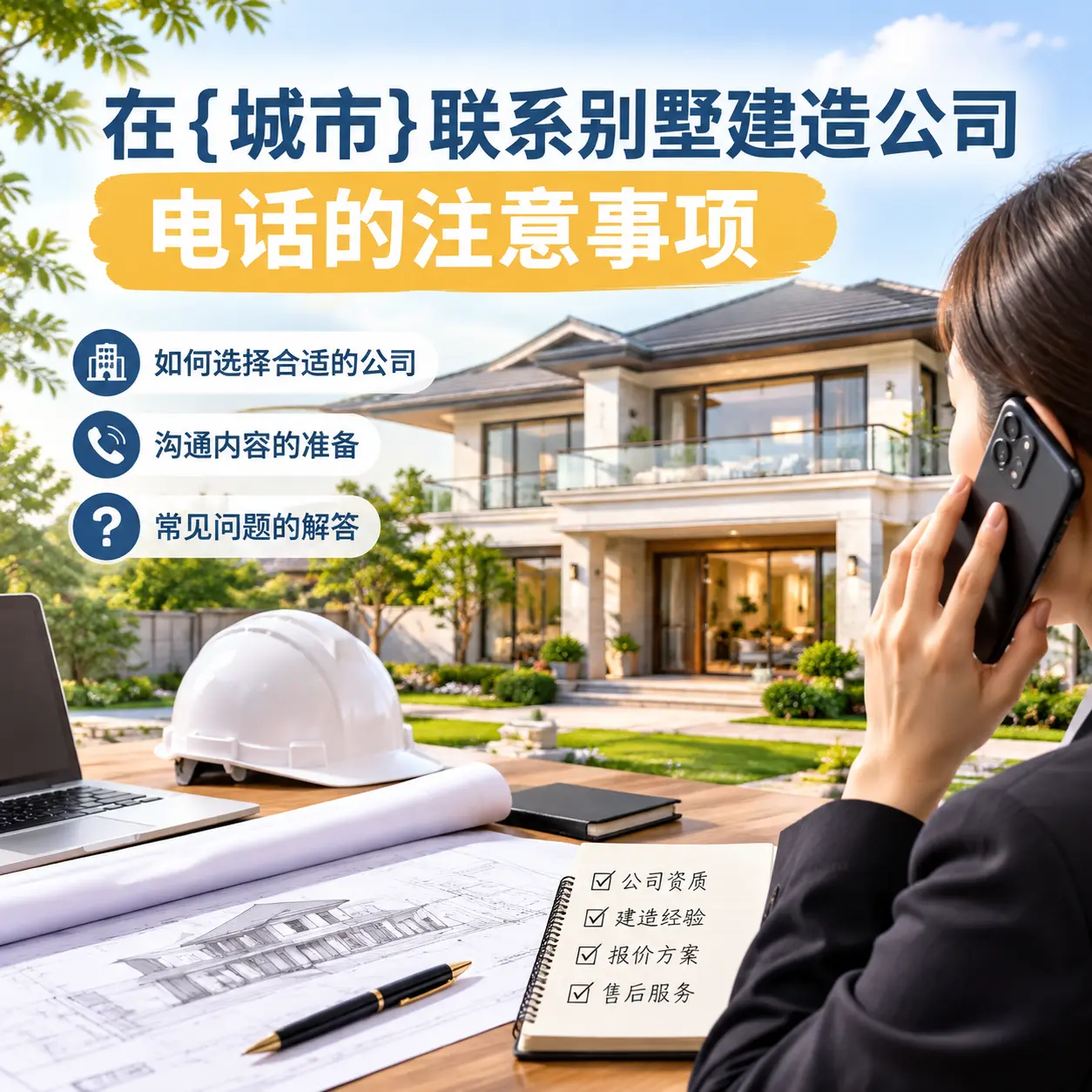 在贞丰联系别墅建造公司电话的注意事项