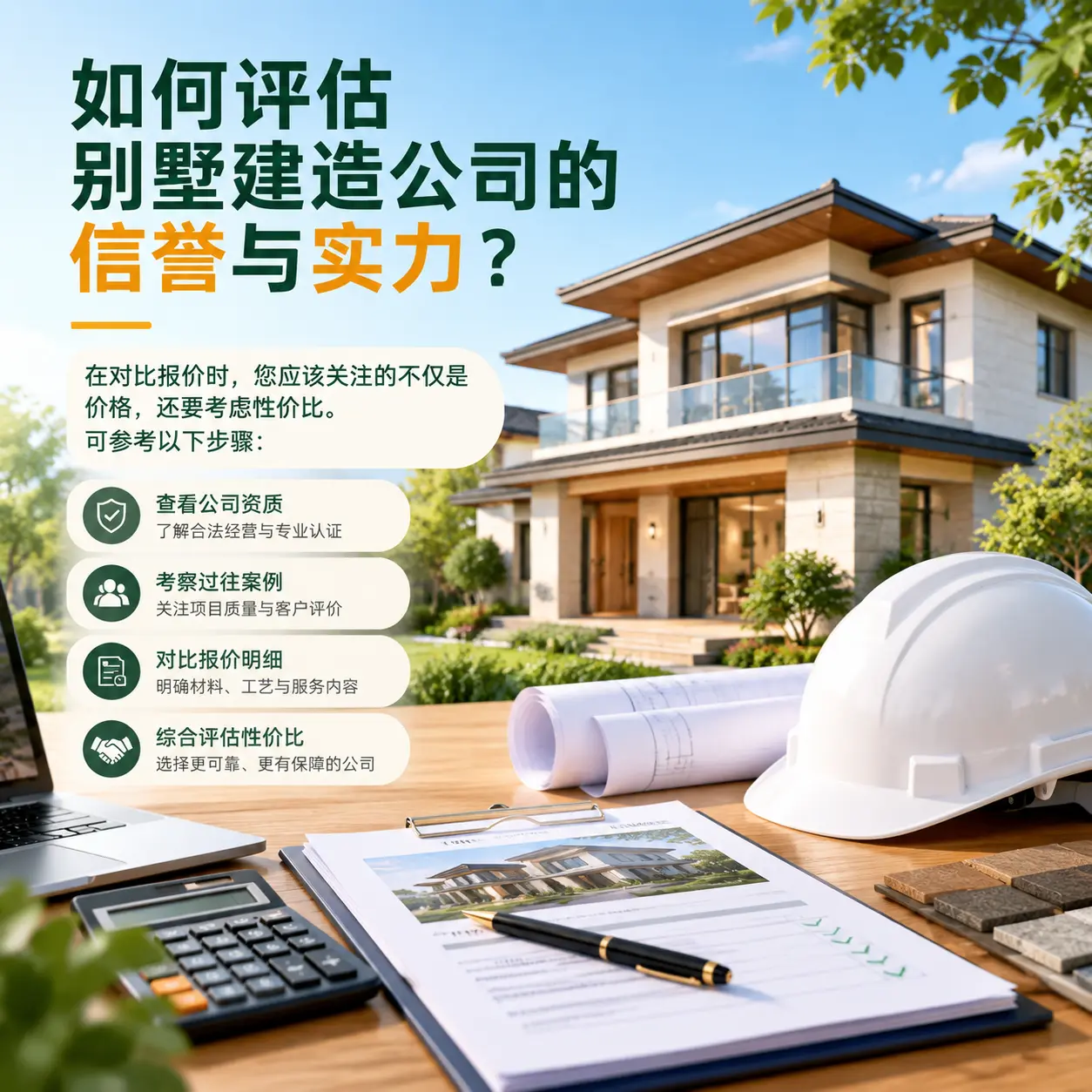 如何评估 贞丰 别墅建造公司的信誉与实力？