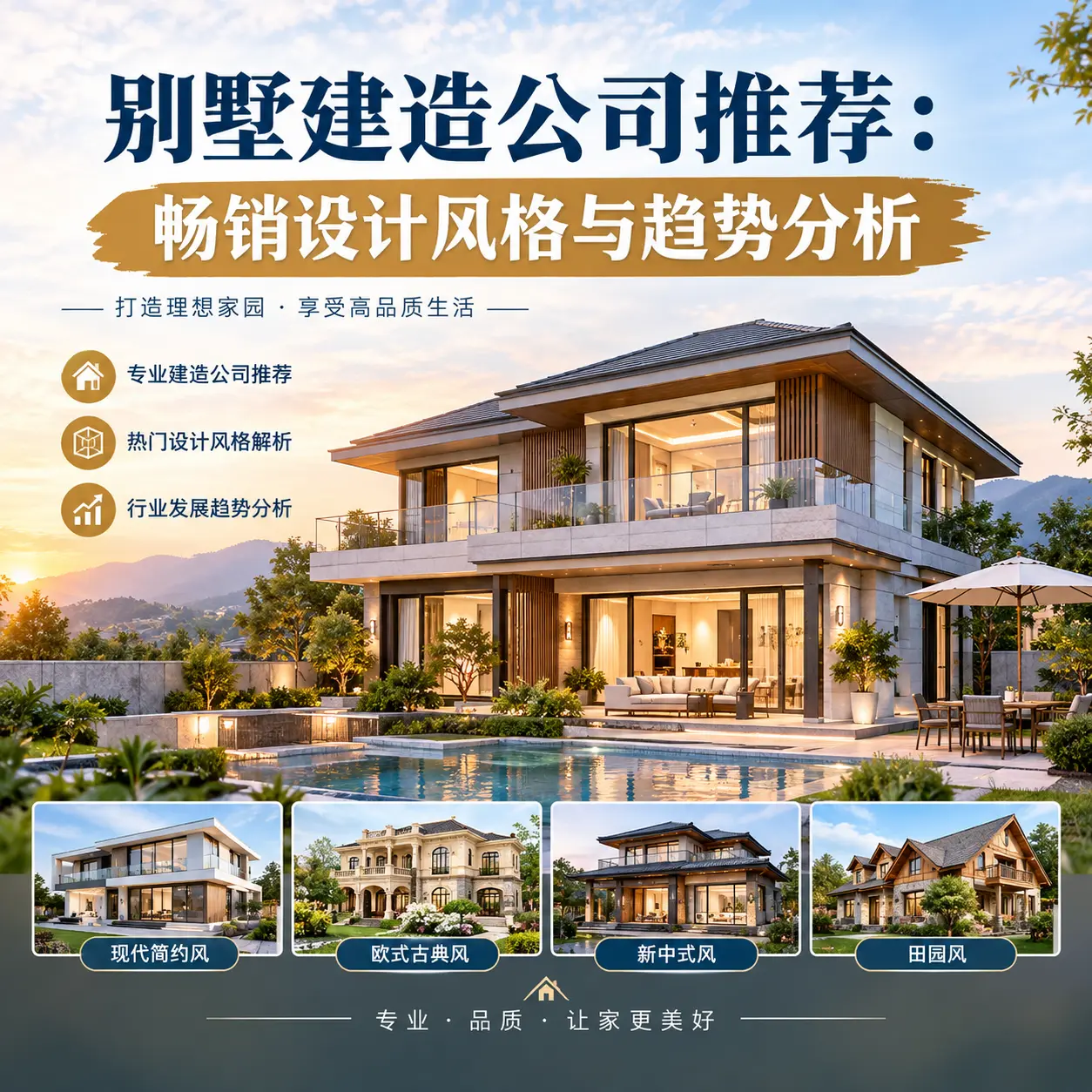 别墅建造公司推荐: 贞丰 畅销设计风格与趋势分析