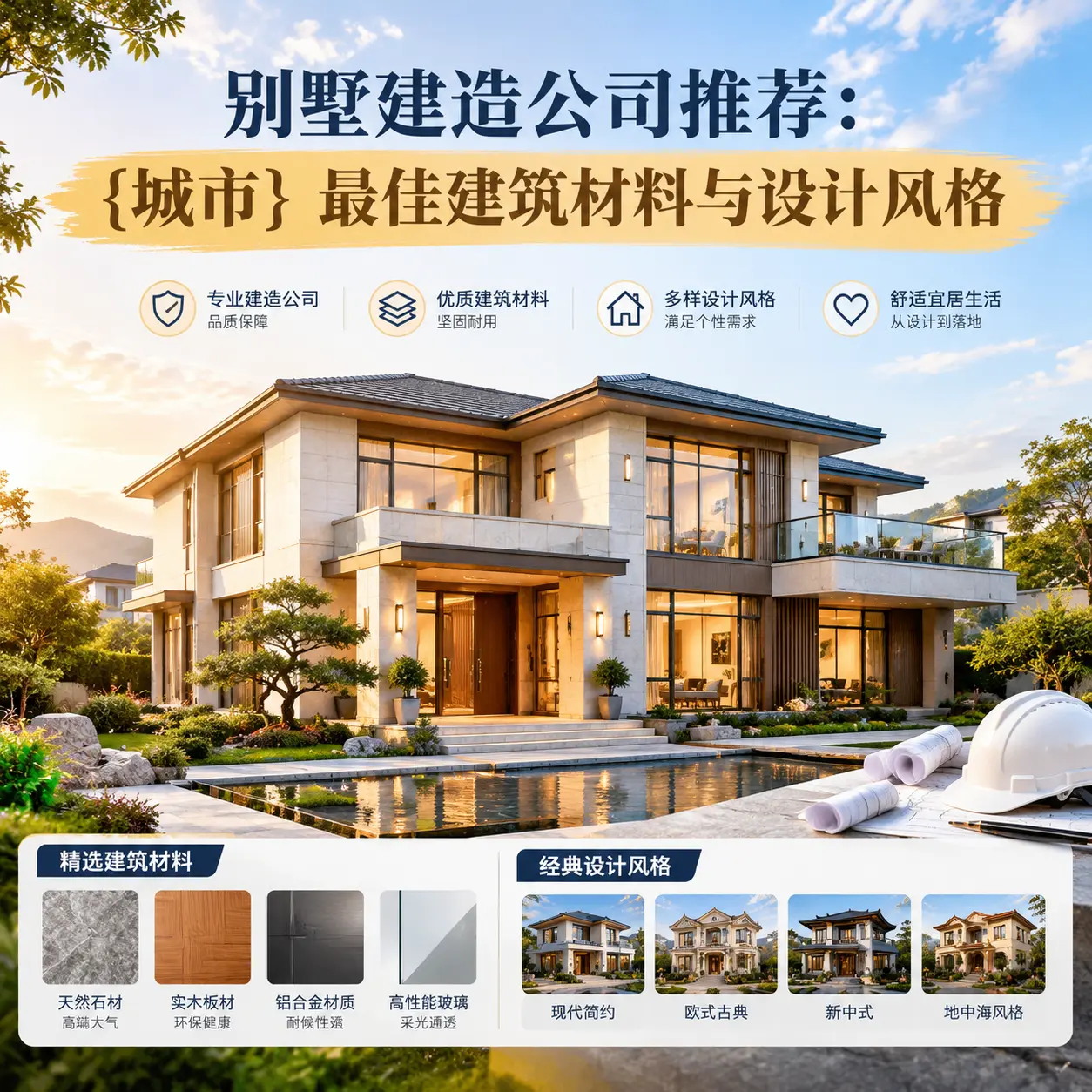别墅建造公司推荐： 贞丰 最佳建筑材料与设计风格