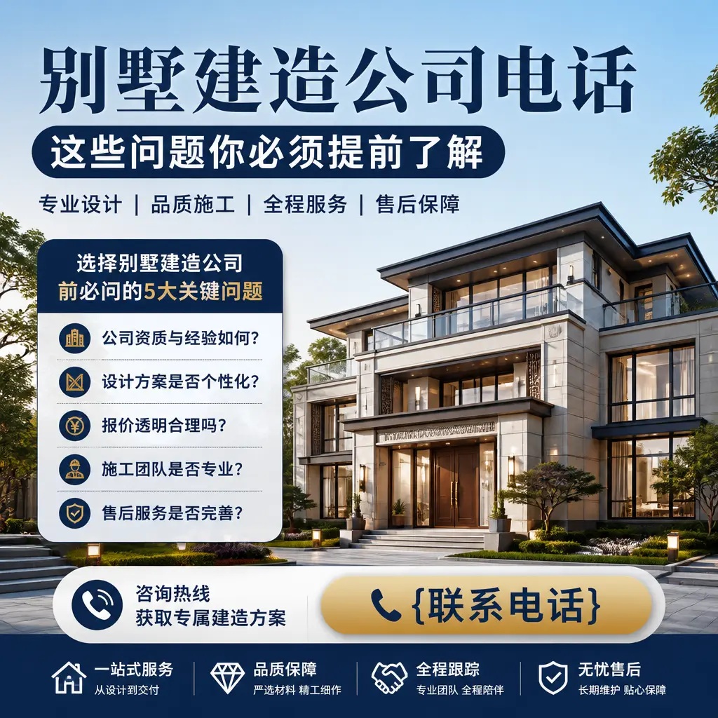 贞丰别墅建造公司电话,这些问题你必须提前了解